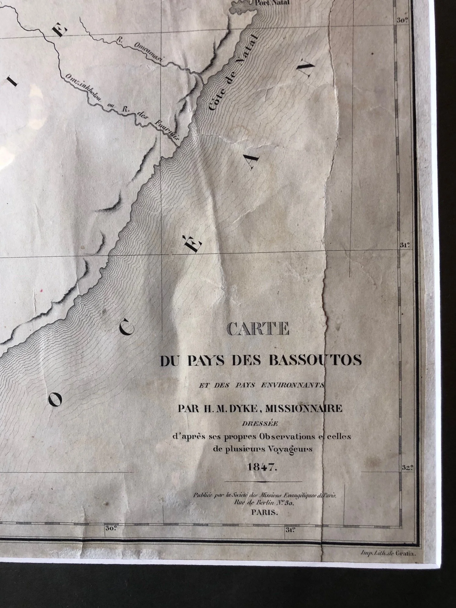 Carte du Pays des Bassoutos