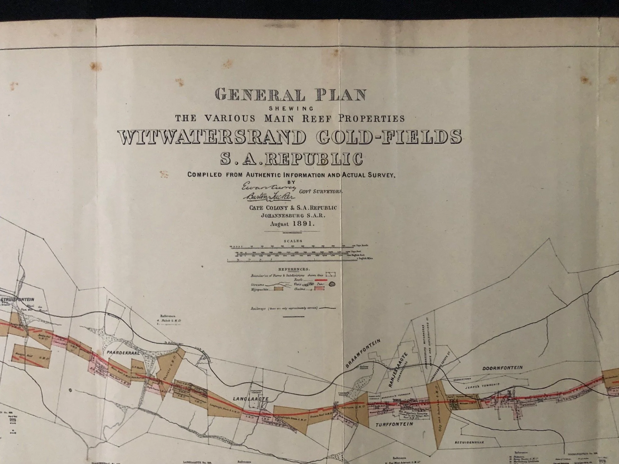 General Plan of The Witwatersrand Gold-Fields 1891