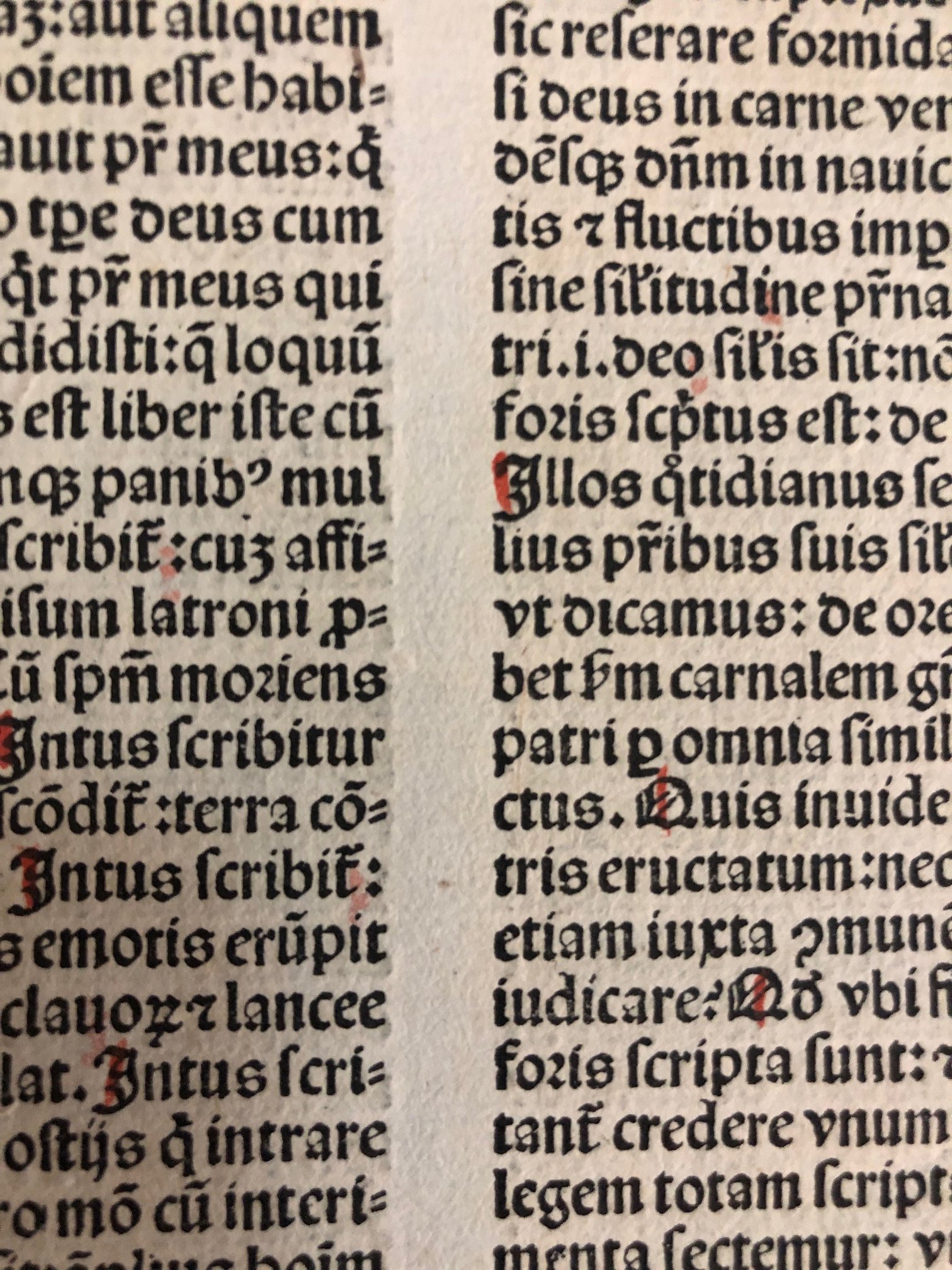 Incunabula leaf from St. Augustine or St. Jerome (15th/16th Century)