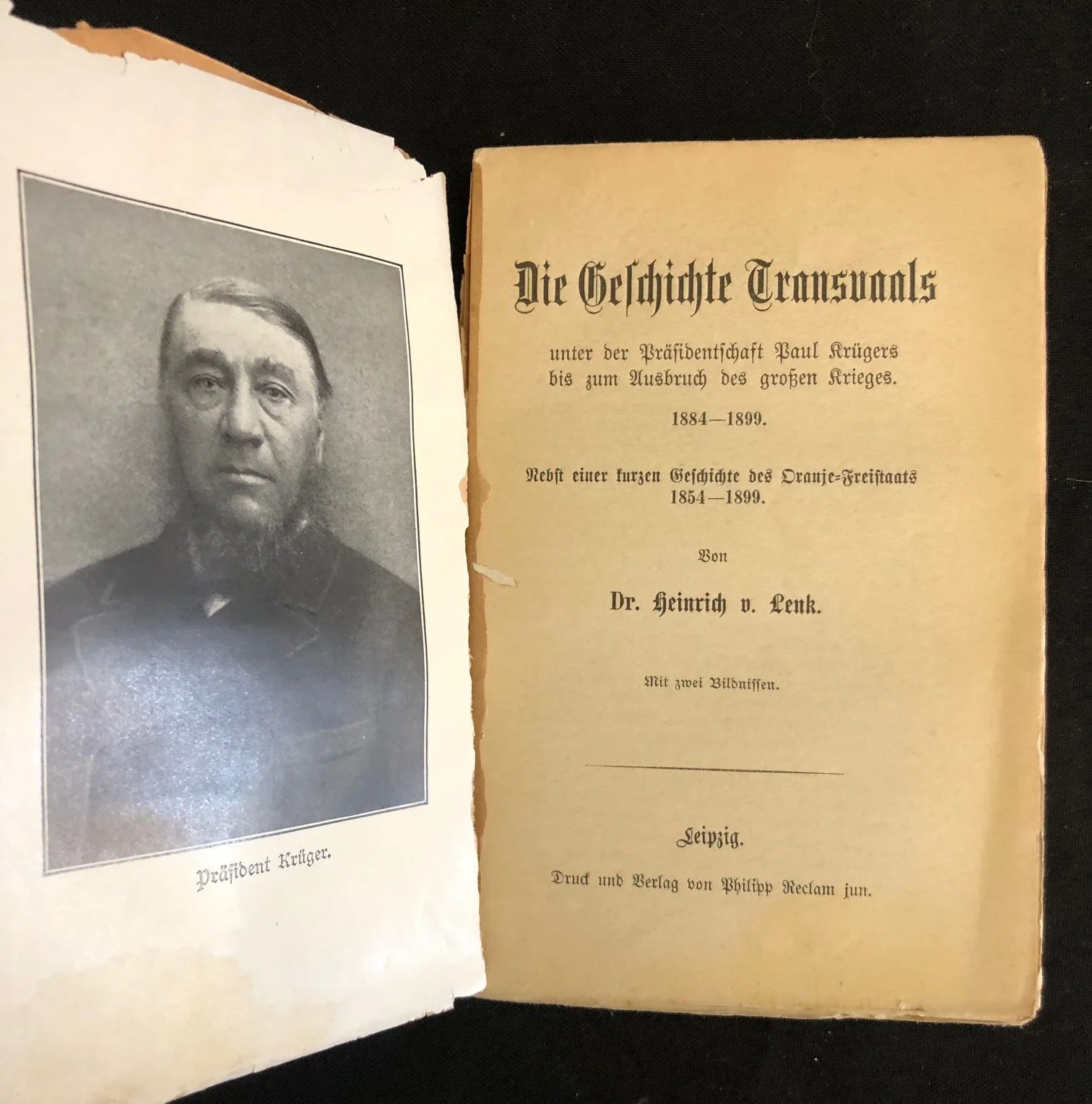 Die Geschichte Transvaals ("The History of the Transvaal") by Dr. Heinrich von Lenk (c.1902)