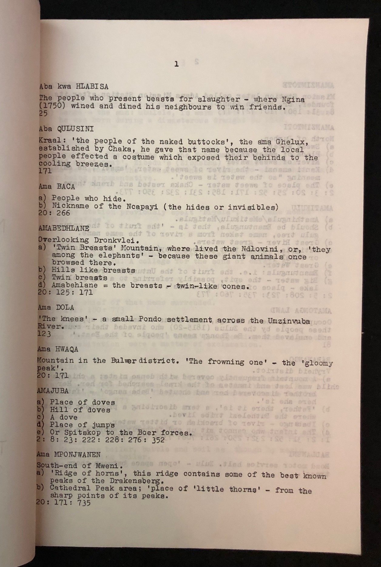 Indigenous Place Names: Natal, Zululand, Swaziland by T.E. (Tom) Andrews (1991)