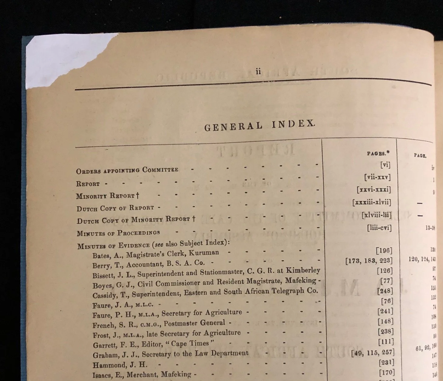 Blue Book: Report on the Jameson Raid (March 1897)