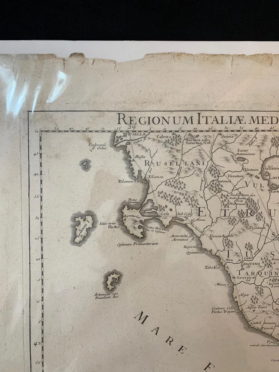 Map of Rome and Regions, Italy (1711) 