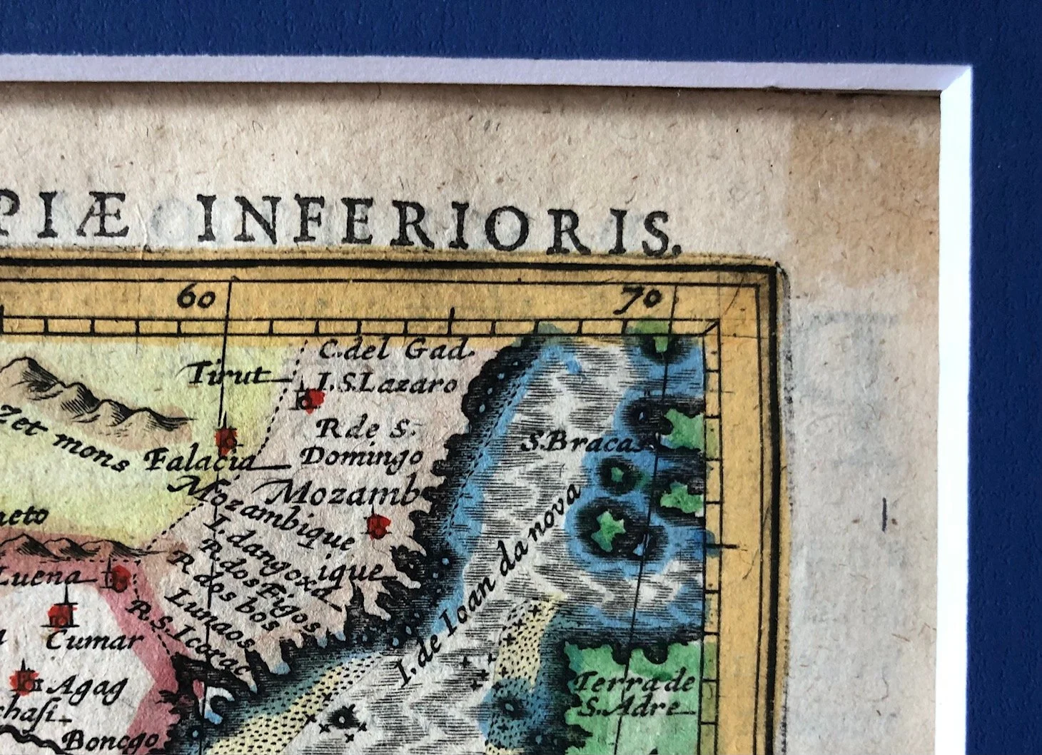 Southern Africa by Petrus Bertius (c.1618) framed 5.jpg