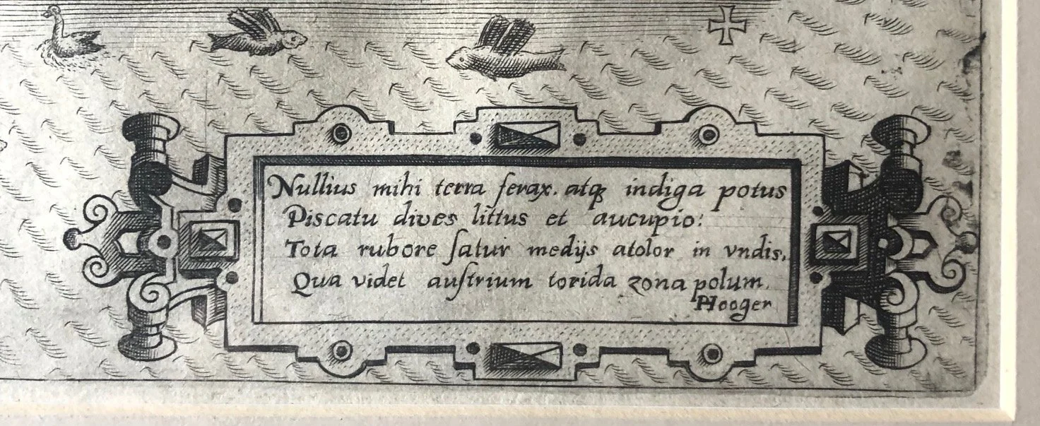Engraving of Ascension Island, by Jan Huyghen van Linschoten (c.1598)