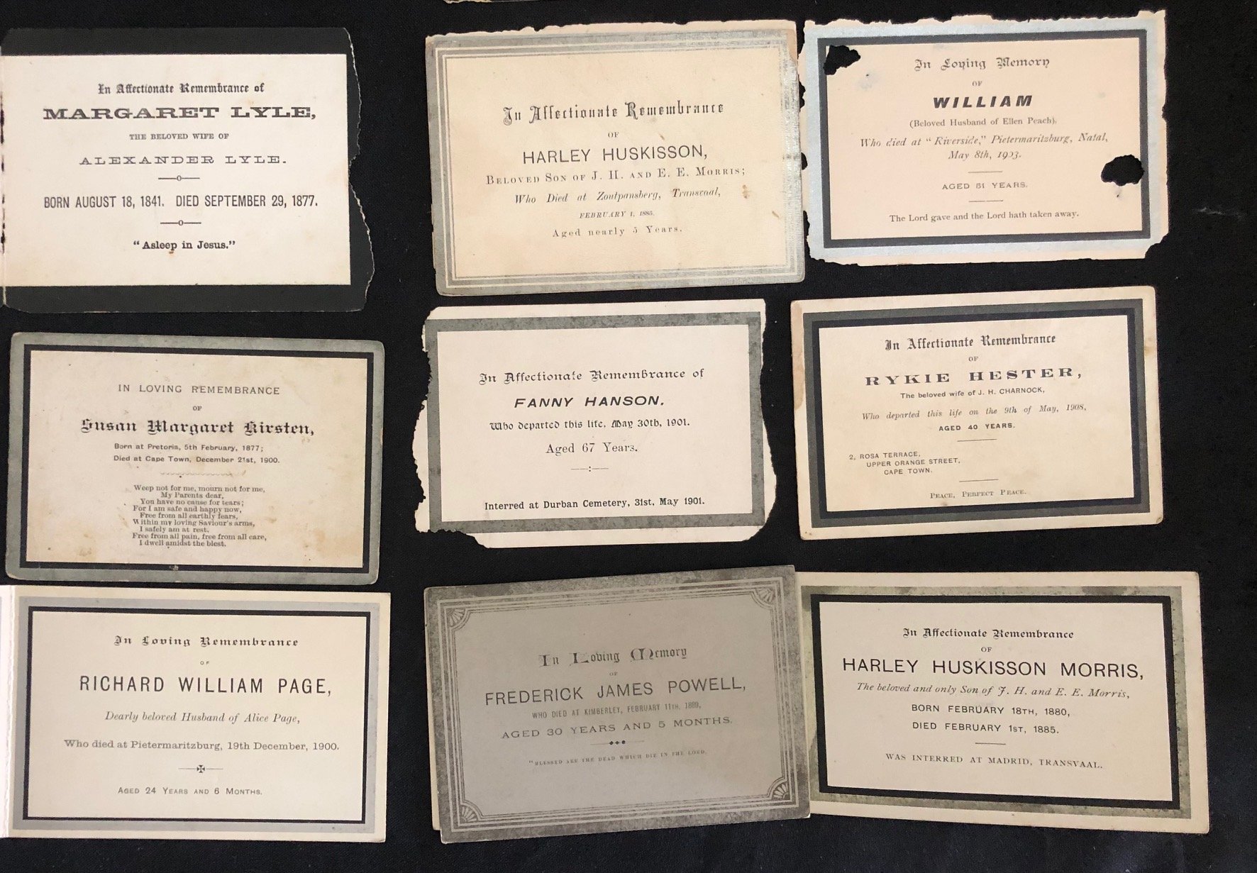 Victorian and Edwardian Memorial Cards (16)