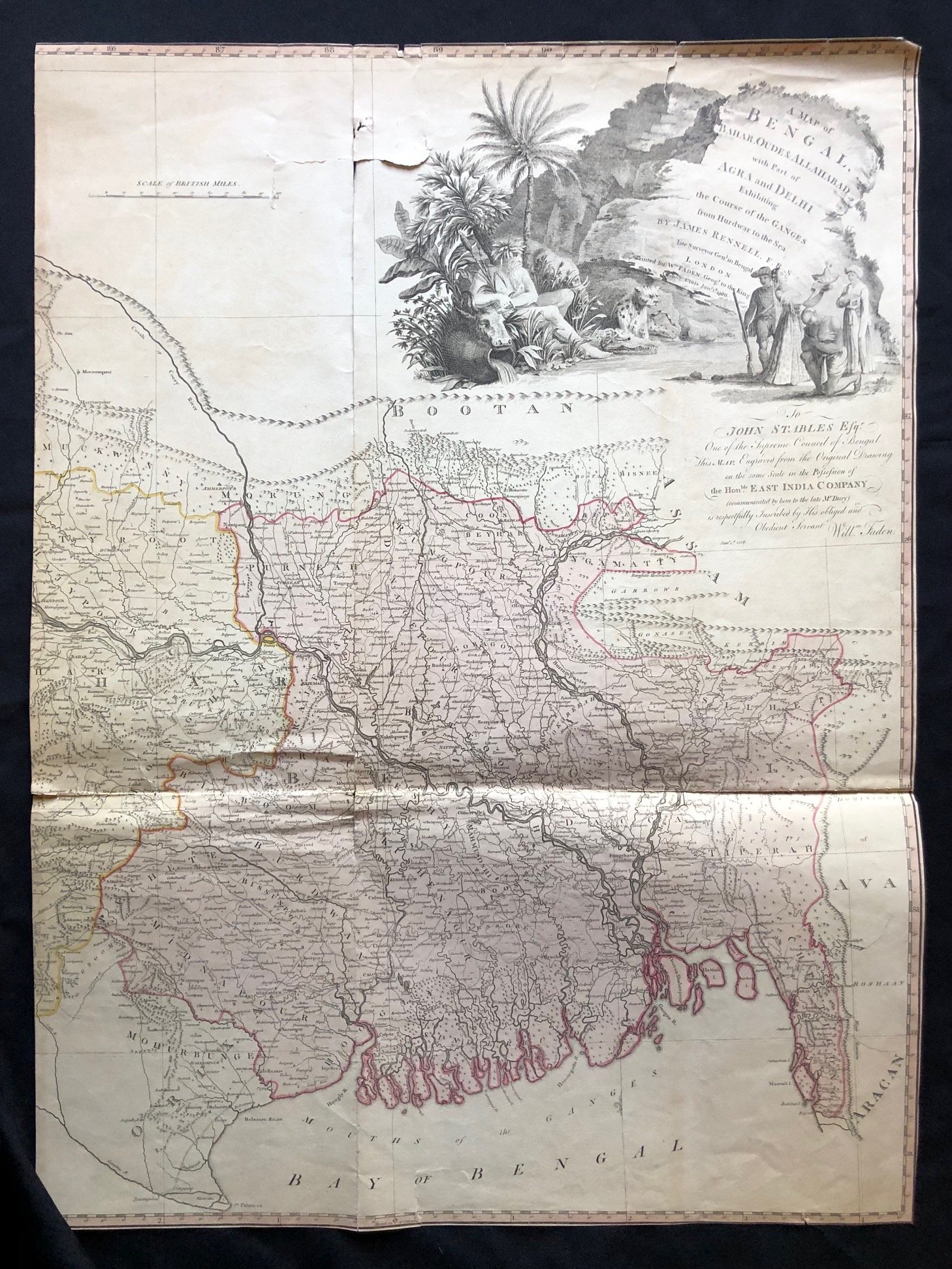 A Map of Bengal, Bahar, Oude & Allahabad