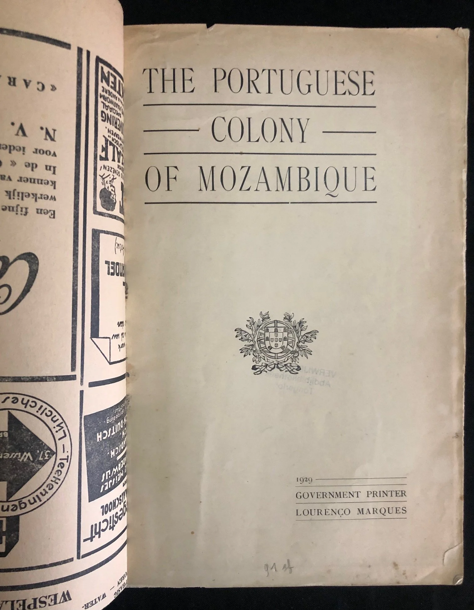 The Portuguese Colony of Mozambique (1929)