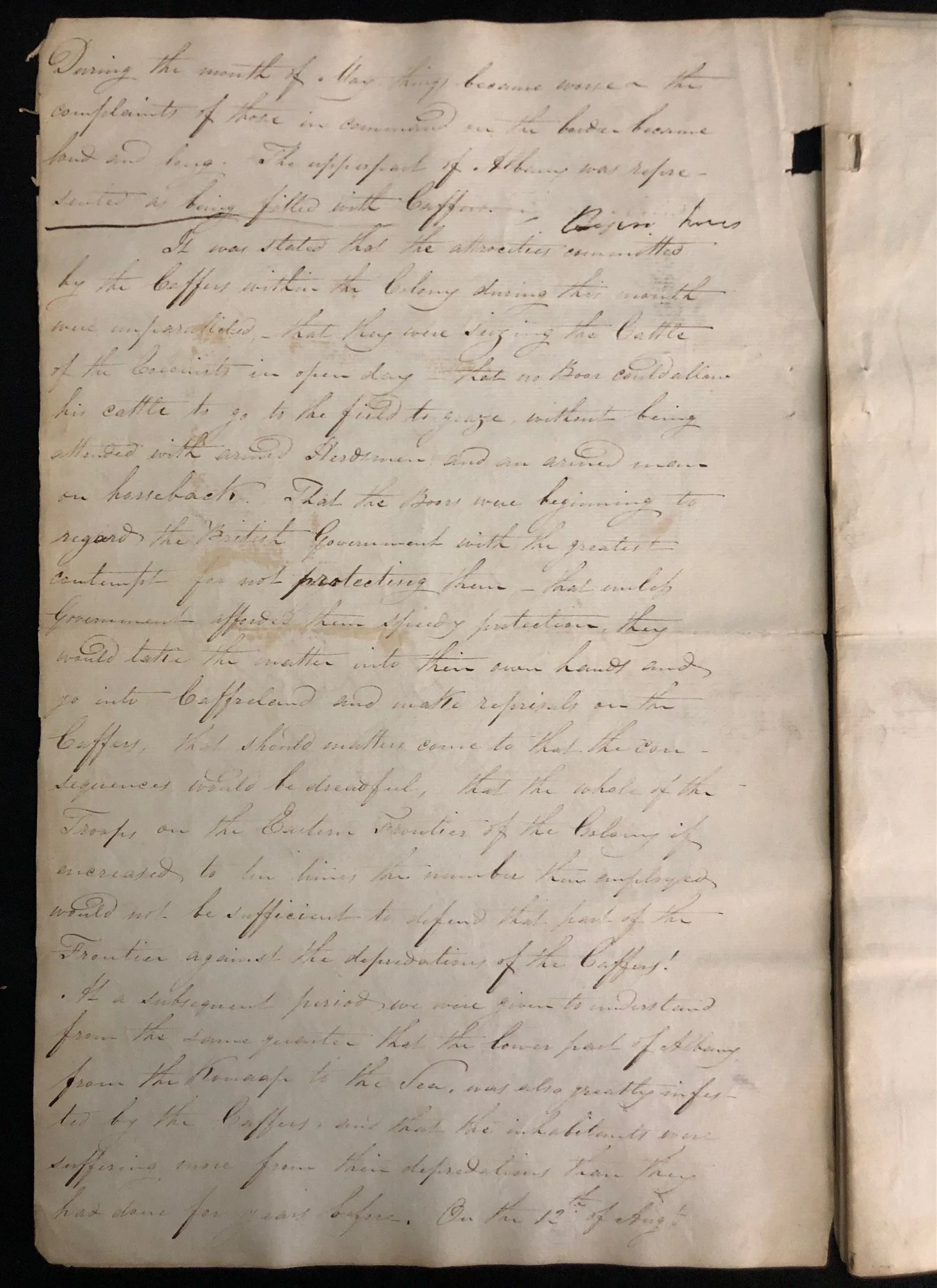 Manuscript letter from (missionary) James Read to (abolitionist) Dr. John Philip. Eastern Cape, 1834 3.jpg