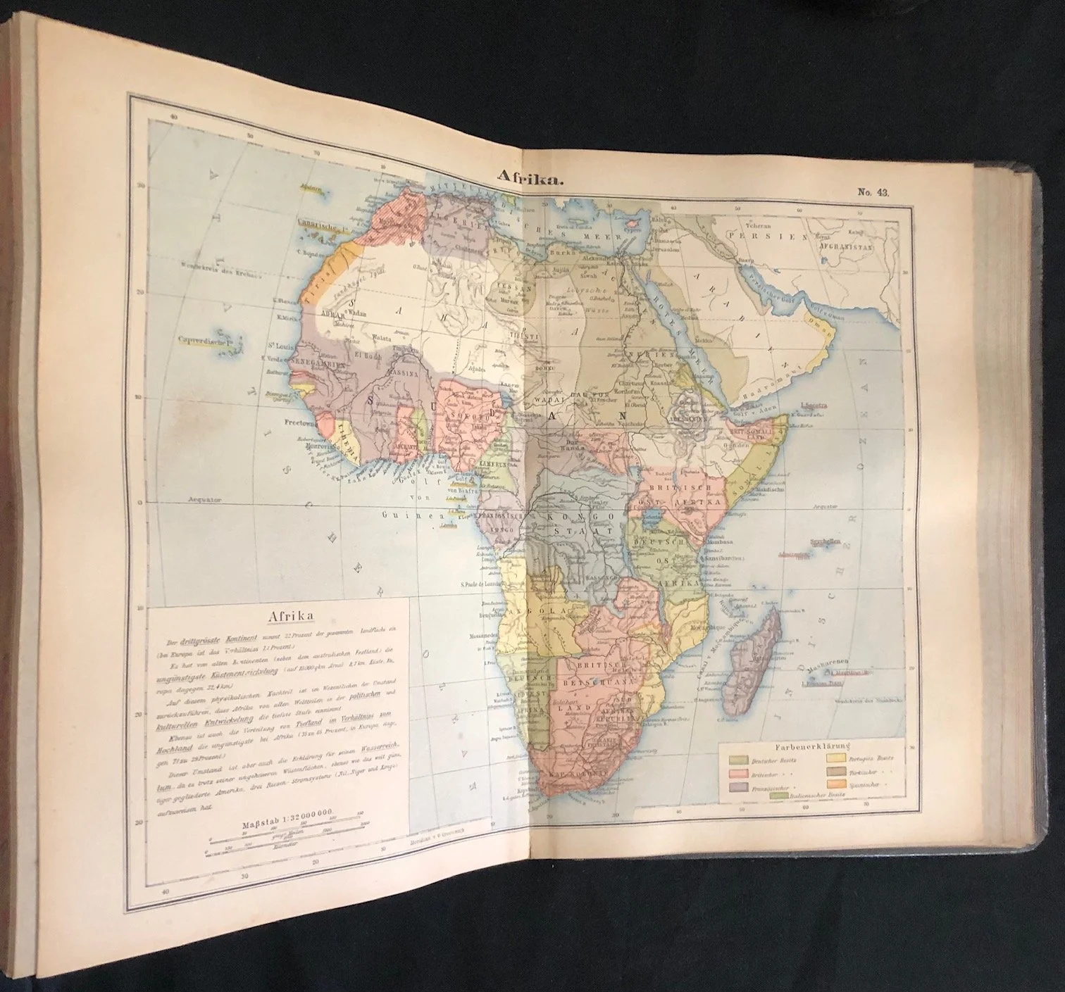 A late 19th- or turn-of-the-20th-century German hand Atlas