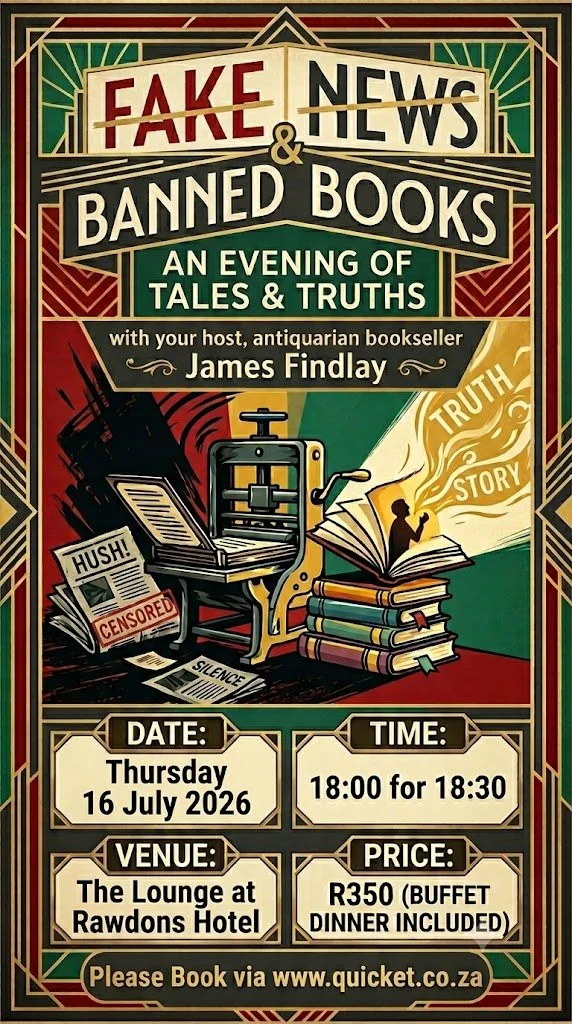 Fake News and Banned Books Storytelling dinner with James Findlay