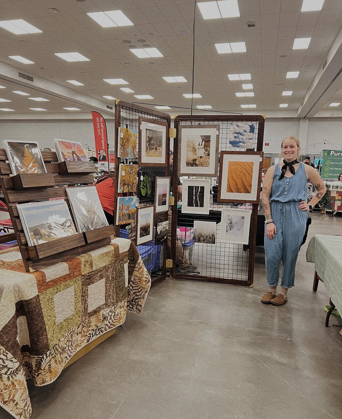All set up at the Spring Marketplace in Rapid City! First market of the year, and I am beyond excited. 🌞🤍