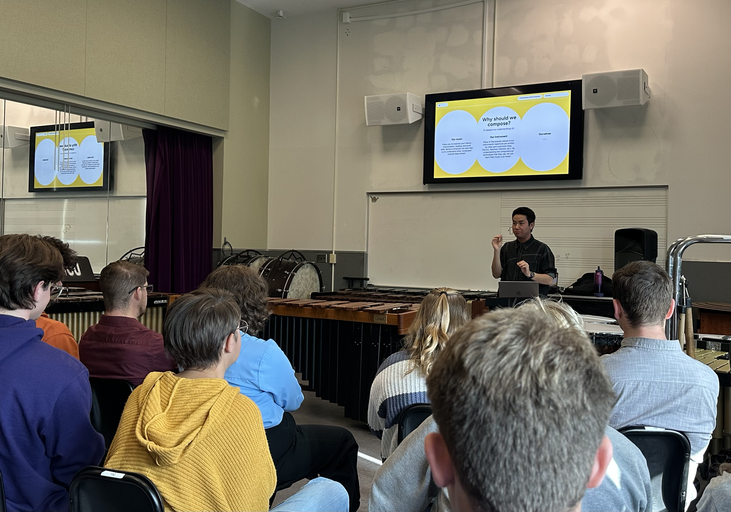 Teaching masterclass at West Chester University, 2025