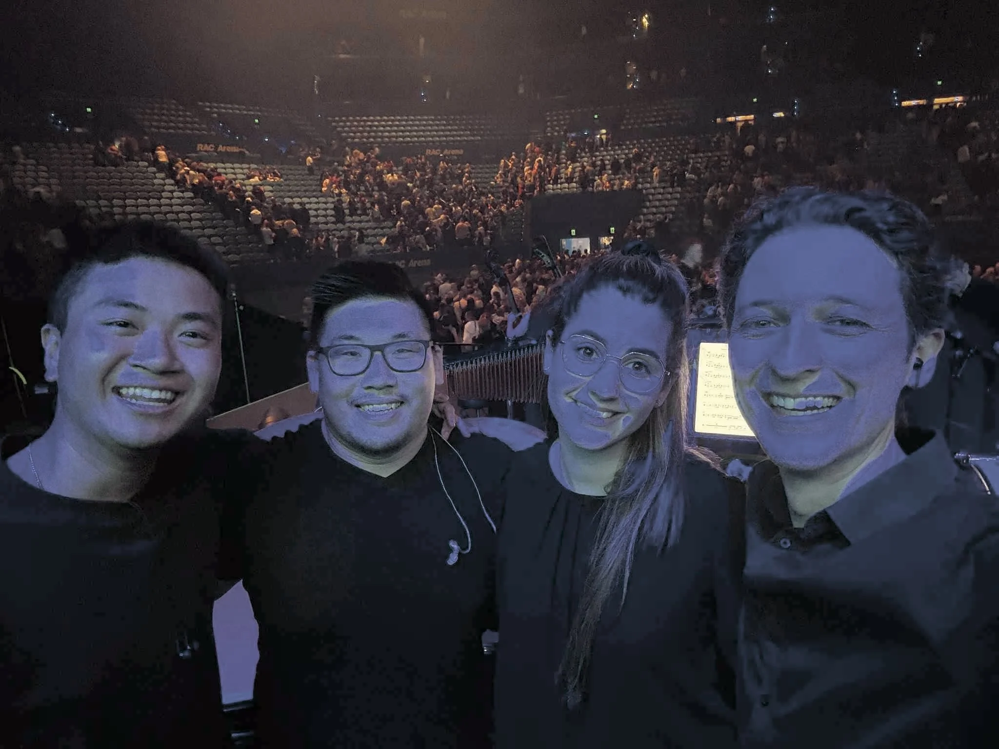 Synthony Perth 2025 team with James Chong, Cara Daily and Josh Webster
