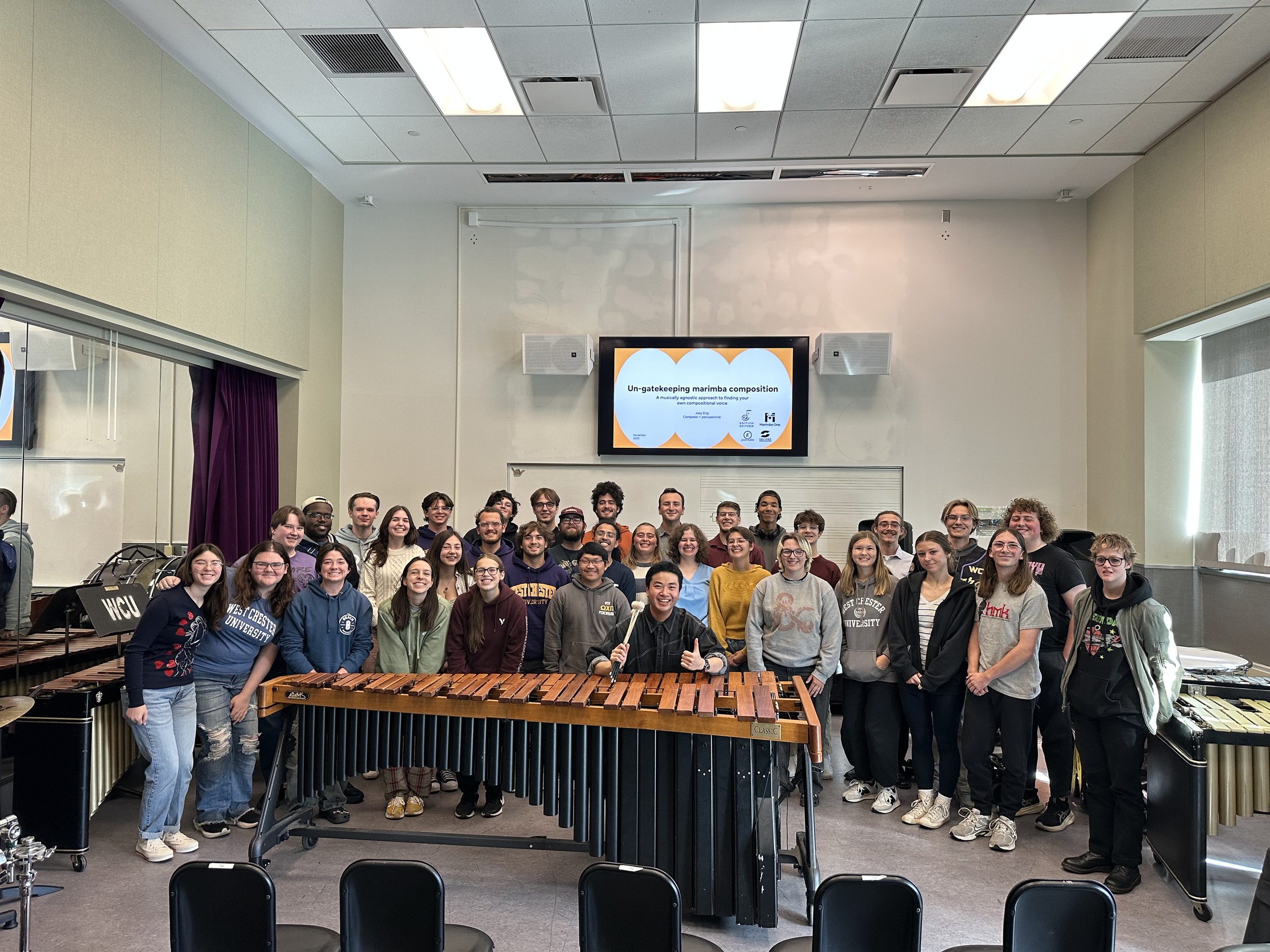 Teaching masterclass at West Chester University, 2025