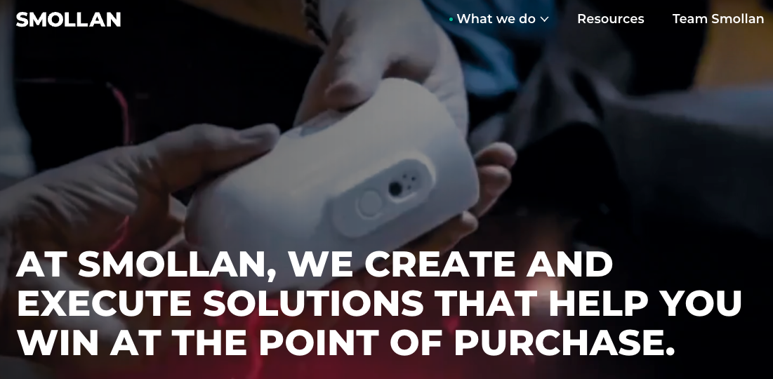 Smollan landing page website, one of the top companies that coach Mbali Gushu partners with on the website by Pilily Women, a coaching website for top African leaders, particularly focused on women leaders founded by Mbali Gushu.