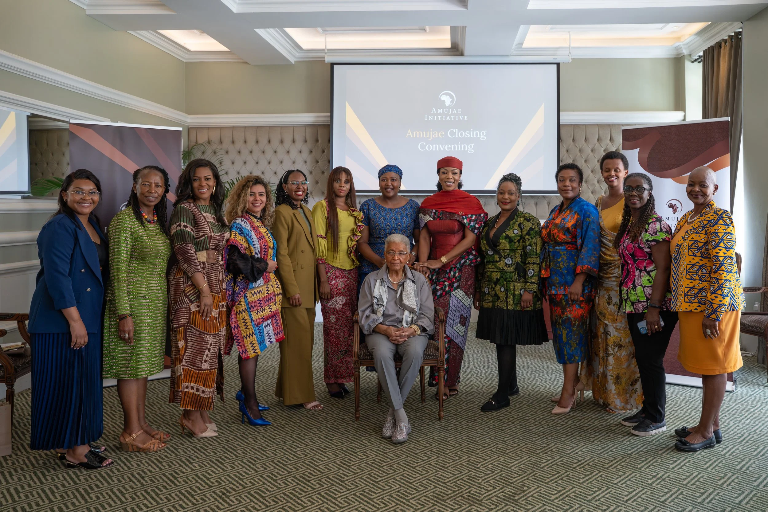 Amuajae Initiative cohort that reknowned leadership coach Mbali Gushu coaches along with Madam Ellen Sirleaf Johnson on the website by Pilily Women, a coaching website for top African leaders, particularly focused on women leaders founded by Mbali.