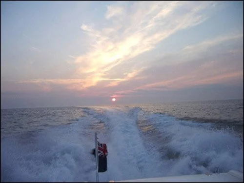 Round Britain and Ireland Record 2005. Taken off of St.Kilda. A beautiful calm evening, off Seahound V approaching St Kilda.