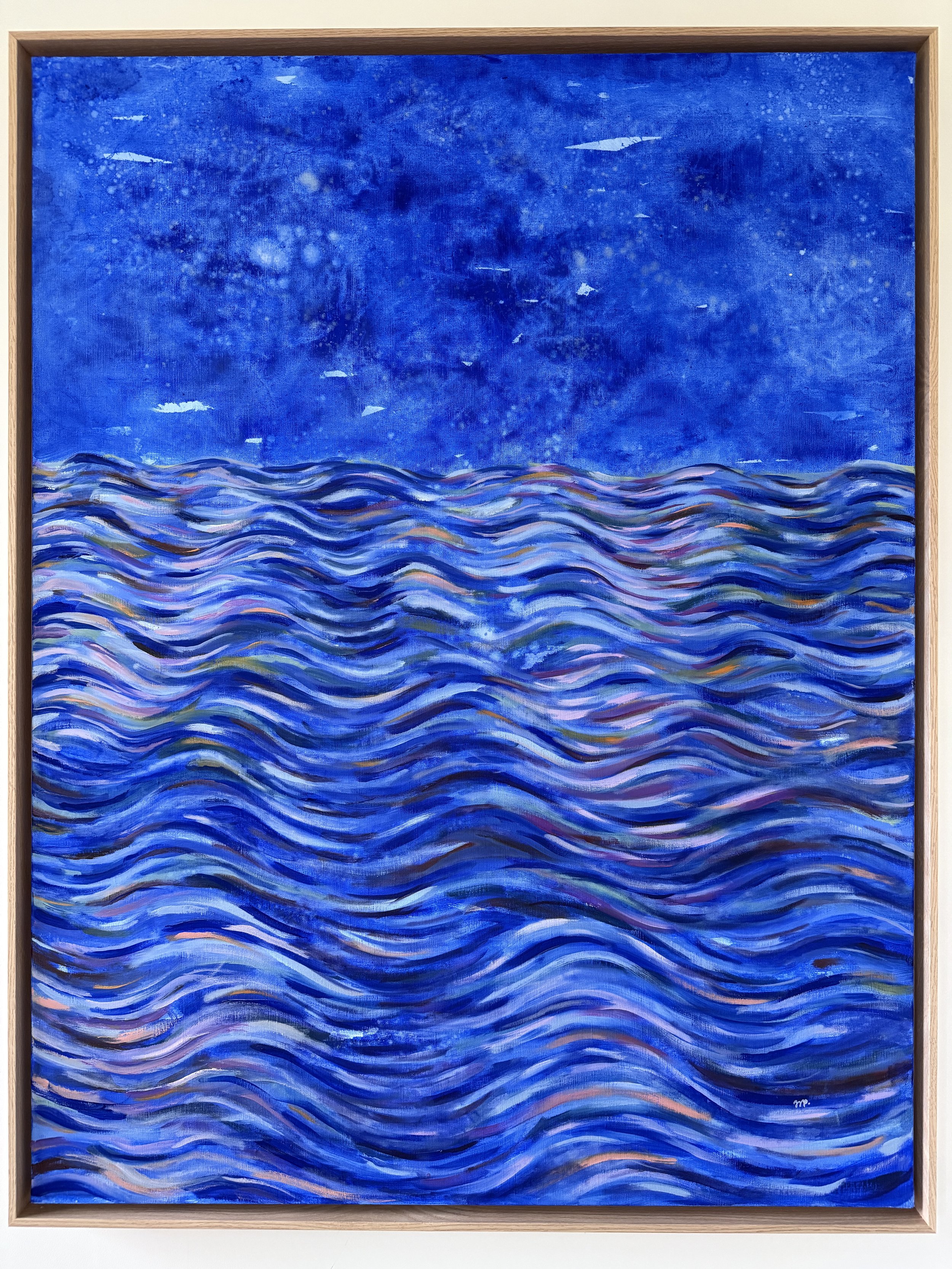 Peinture à l'huile Jeanne Sophie de Peretti. Au fond de l'inconnu pour trouver du nouveau