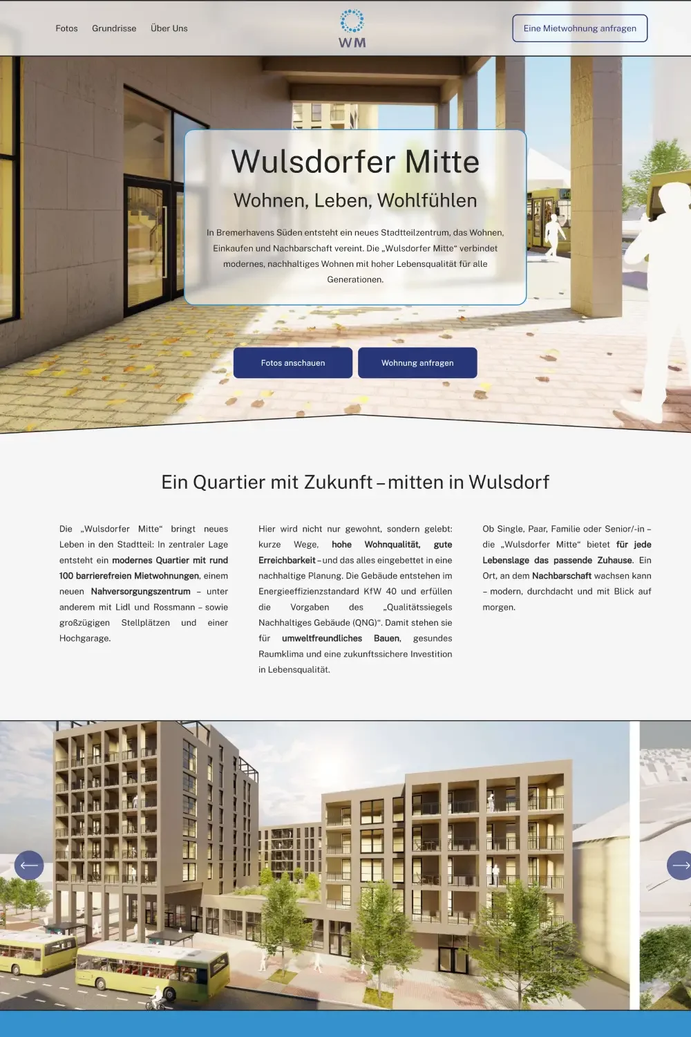 Website Bremerhaven Bauprojekt