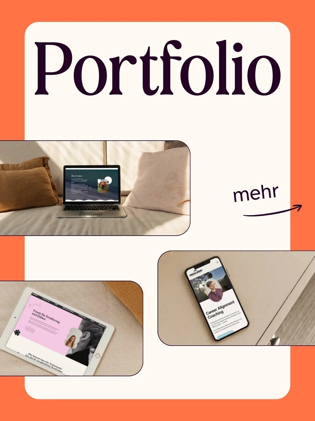 Als Webdesignerinnen konnten wir schon viele tolle Menschen mit ihren Squarespace Websites unterst&uuml;tzen, wie:

✿ F&ouml;rderstiftungen
✿ lokale L&auml;den &amp; Projekte
✿ Politiker:innen
✿ kreative Selbstst&auml;ndige
✿ Coaches

Damit durften w