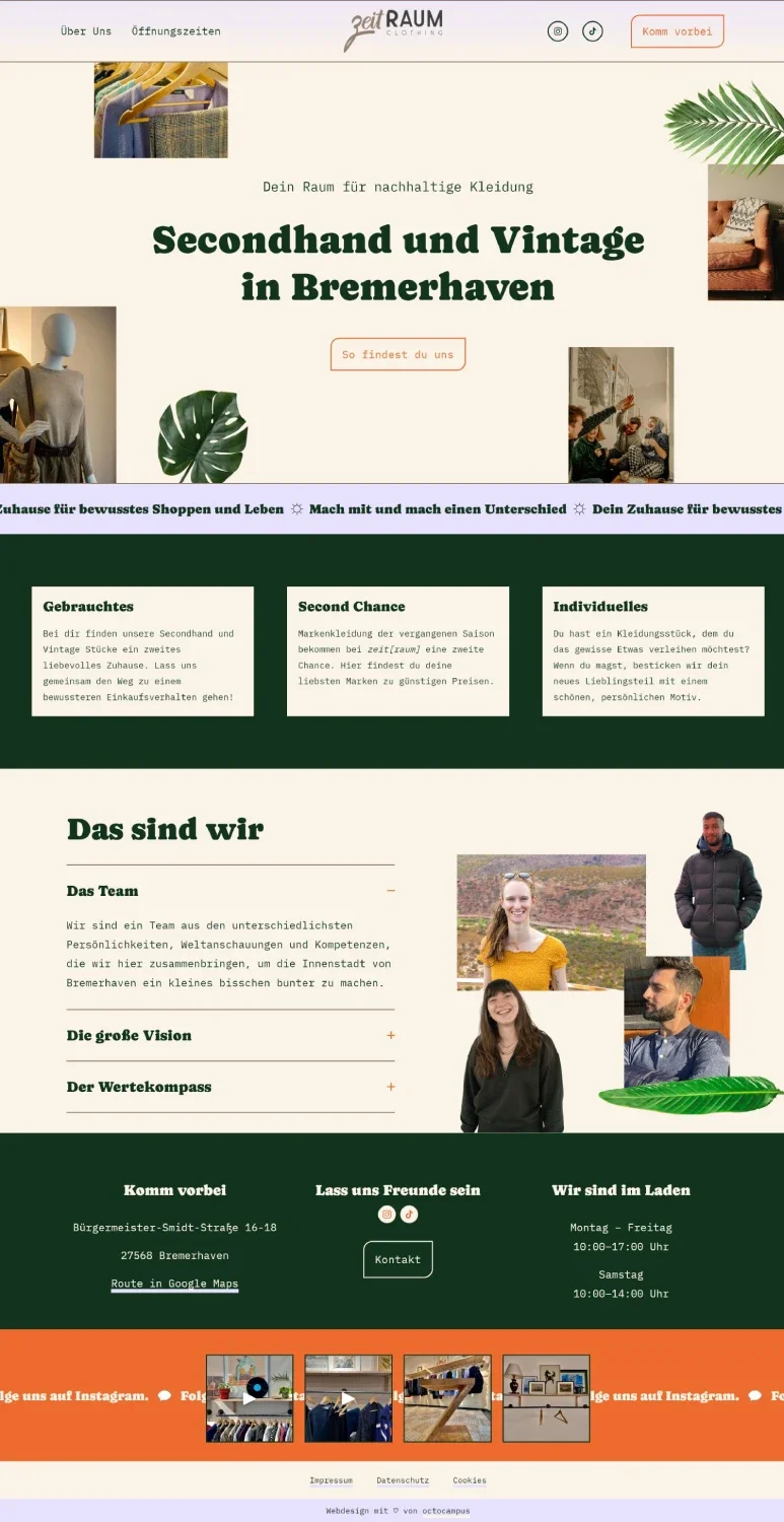 Website Secondhandladen Bremen