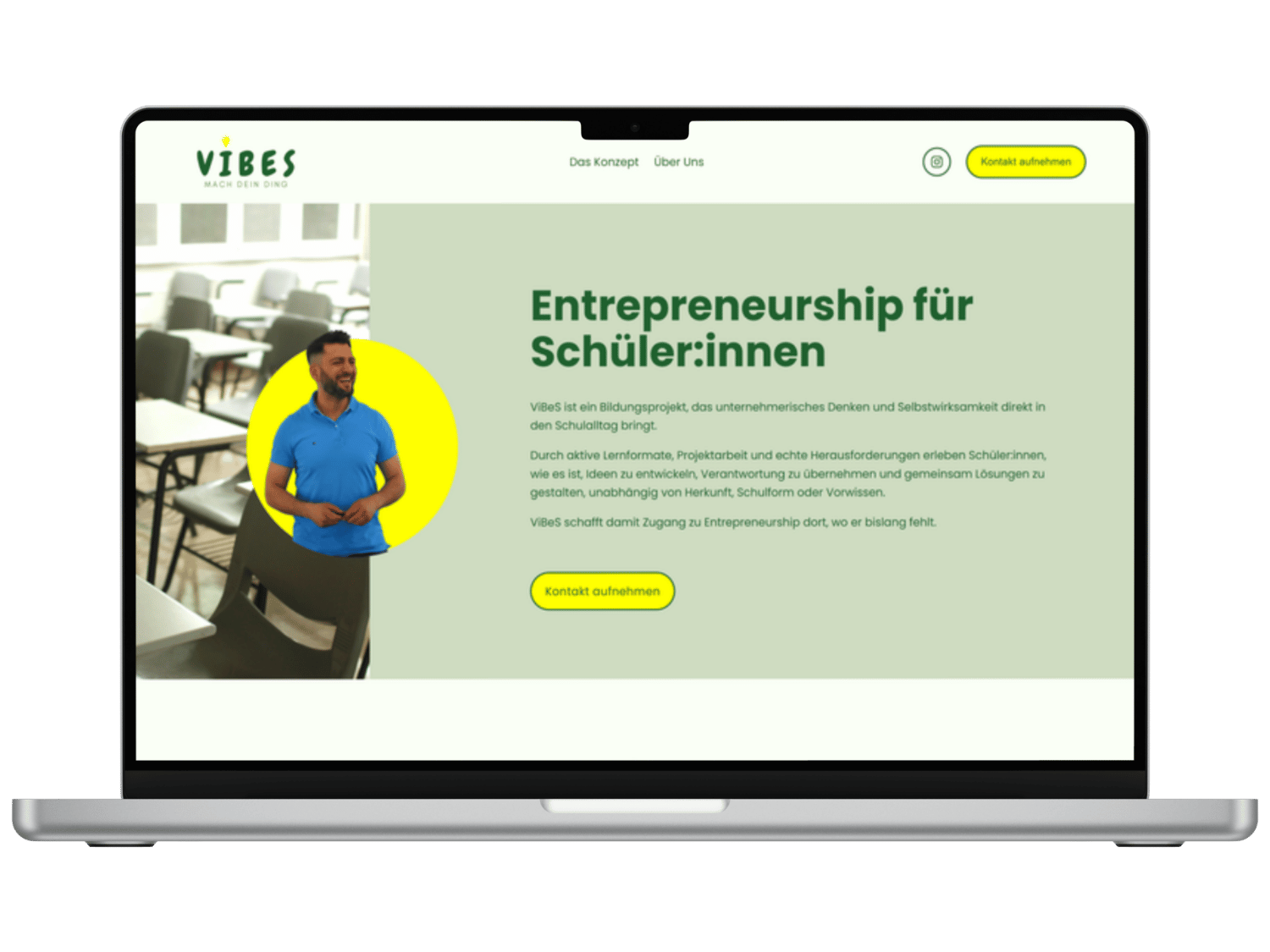 Laptop mit Website gestaltet von Webdesigner Hamburg