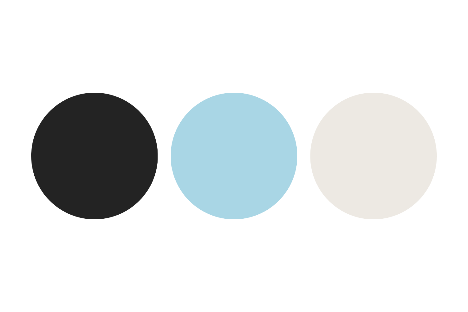 Dunkelgrau, hellblau, hellgrau Farbpalette Website für Coach