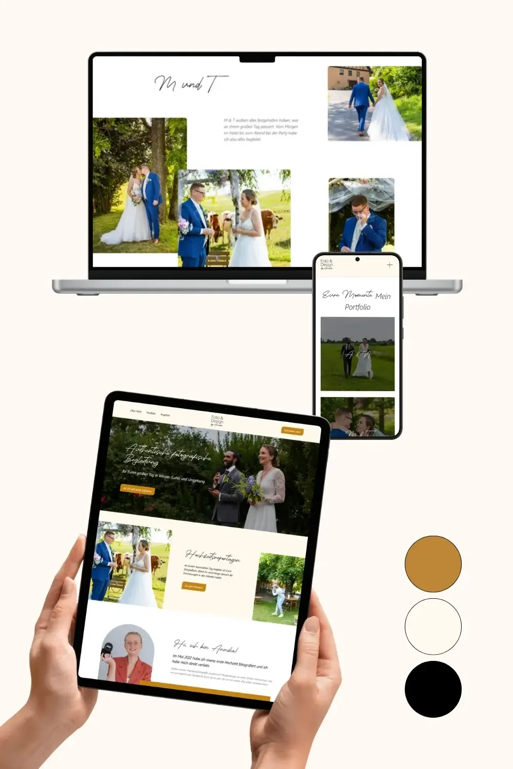 Website der Fotografin Annika nach dem Relaunch auf verschiedenen Geräten