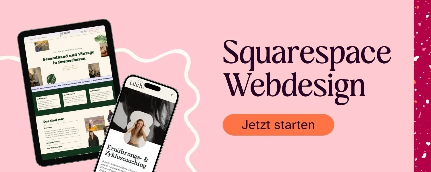 Squarespace Onepager Webdesign - jetzt starten