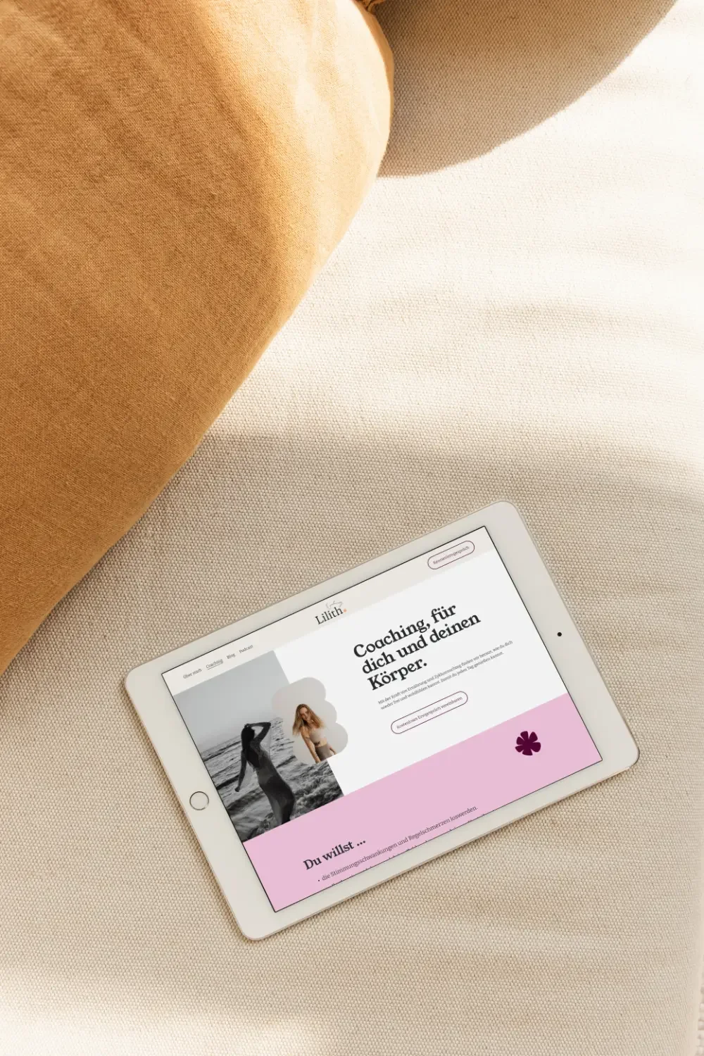 Template mit Webdesign für Coach