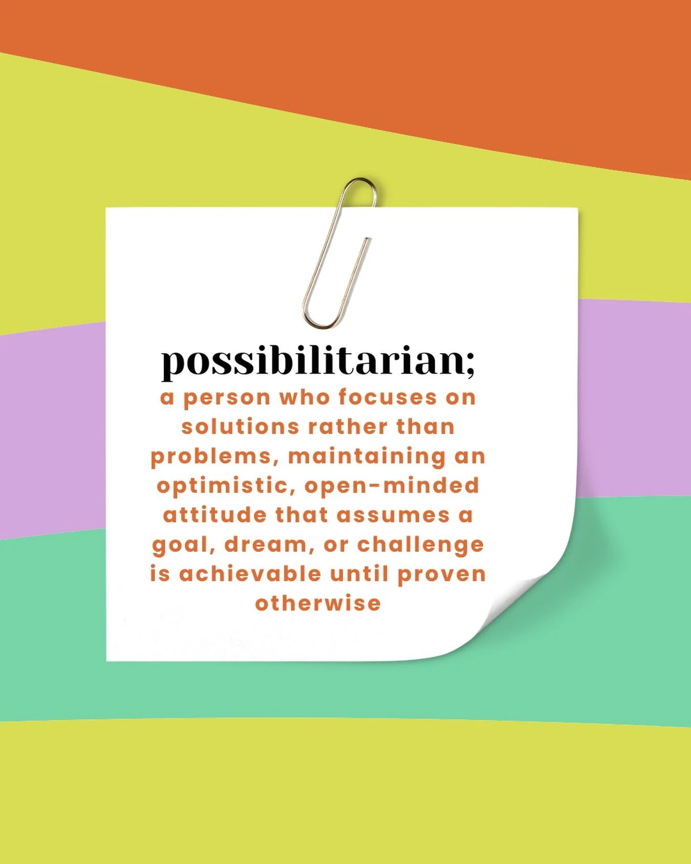 Always have been and always will be a possibilitarian.

I must say &ldquo;everything is figureoutable&rdquo; to a client AT LEAST once a week.

Doesn&rsquo;t mean I&rsquo;m unrealistically optimistic. It means I say yes there may be problems, but if 