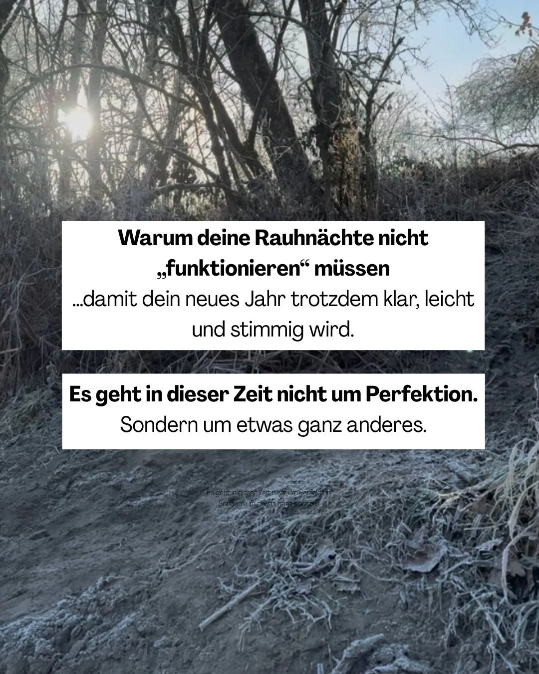✨ Die Rauhn&auml;chte sind kein spiri Leistungstest.
 Sie sind dein Raum zum durch- und ausatmen f&uuml;r dein Nervensystem, deinen Kopf und deine Energie. Wenn du diese Zeit ohne Druck, aber mit echter Tiefe erleben willst, dann fang endlich bei dir