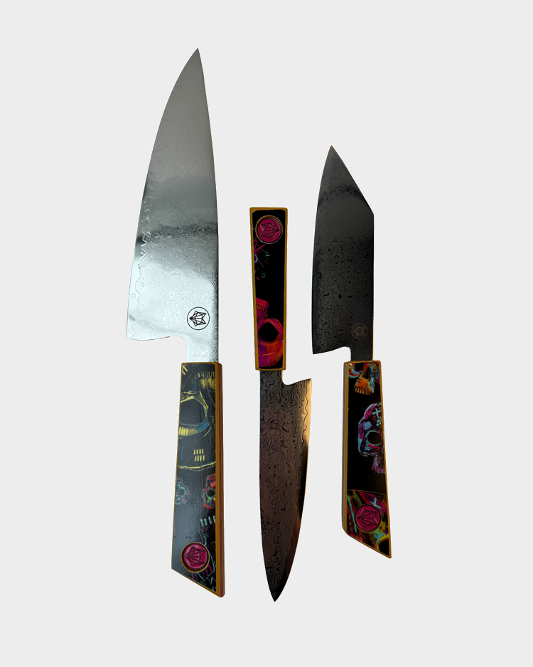Foxyroks x Art Of Ian Jones Punk Skull Knife Set