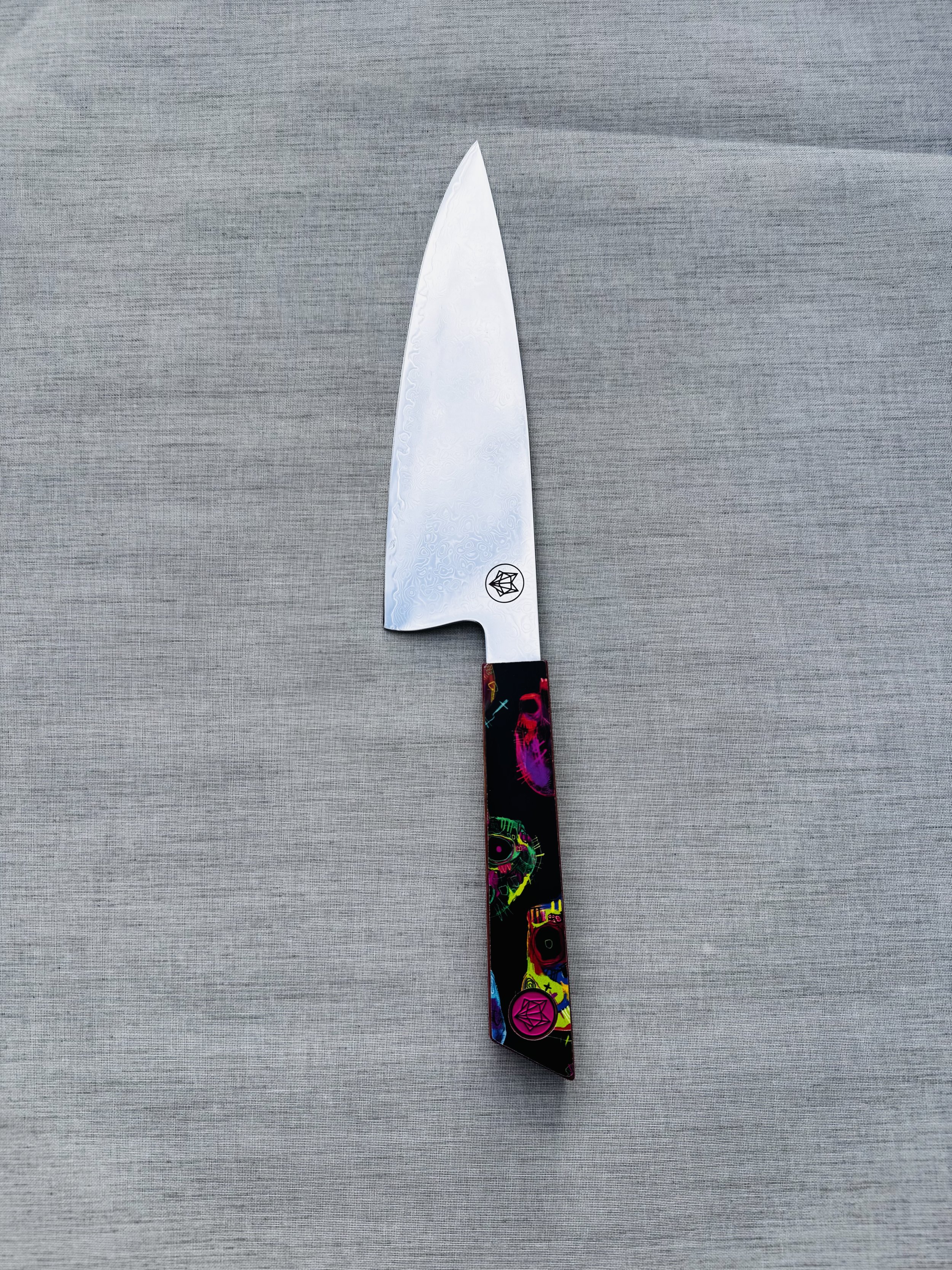 Foxyroks x Art Of Ian Jones Punk Skull Gyuto 8"