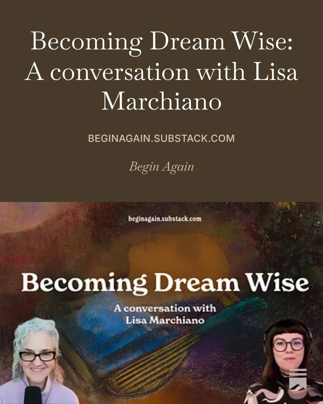 Becoming dream wise: a conversation with Lisa Marchiano