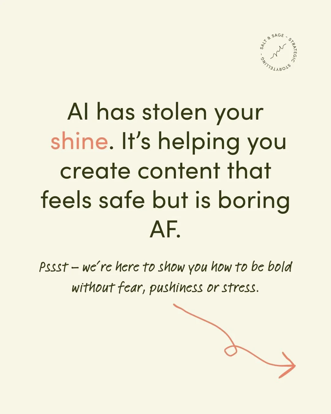 Want to stand out in the age of AI? We&rsquo;ll show you how.

There are two things happening in the world of content marketing.

1 Everyone wants content &ndash; to be noticed, to be hired, to get on in the world, to beat the algorithm. 

2 Lack of 