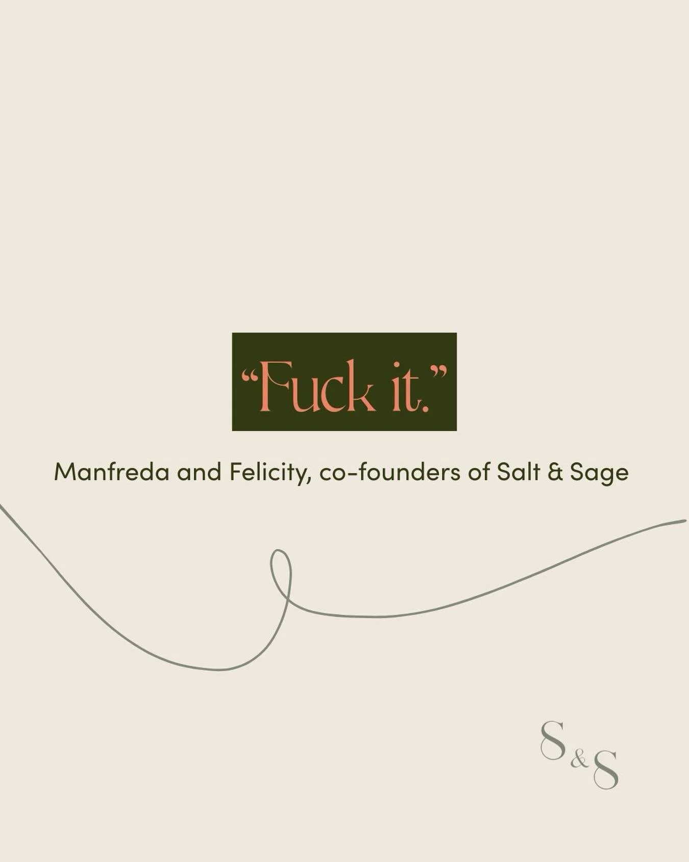 This was our mantra last year&hellip; it continues to be as we welcome this shiny new year. 

Fuck agonising over what to say or do. Trust your gut. Go for it. 

Hello 2026. 

P.S. Just one more day left of our 12 quotes of Christmas campaign. Have y