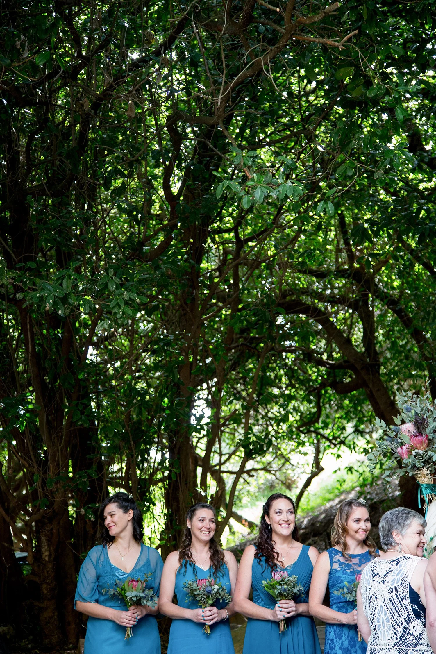 bridesmaids during wedding ceremony