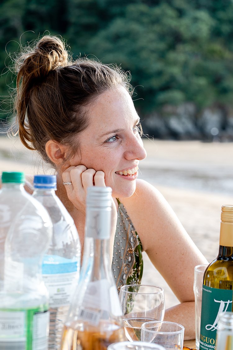 wedding guest listening to speech at wedding
