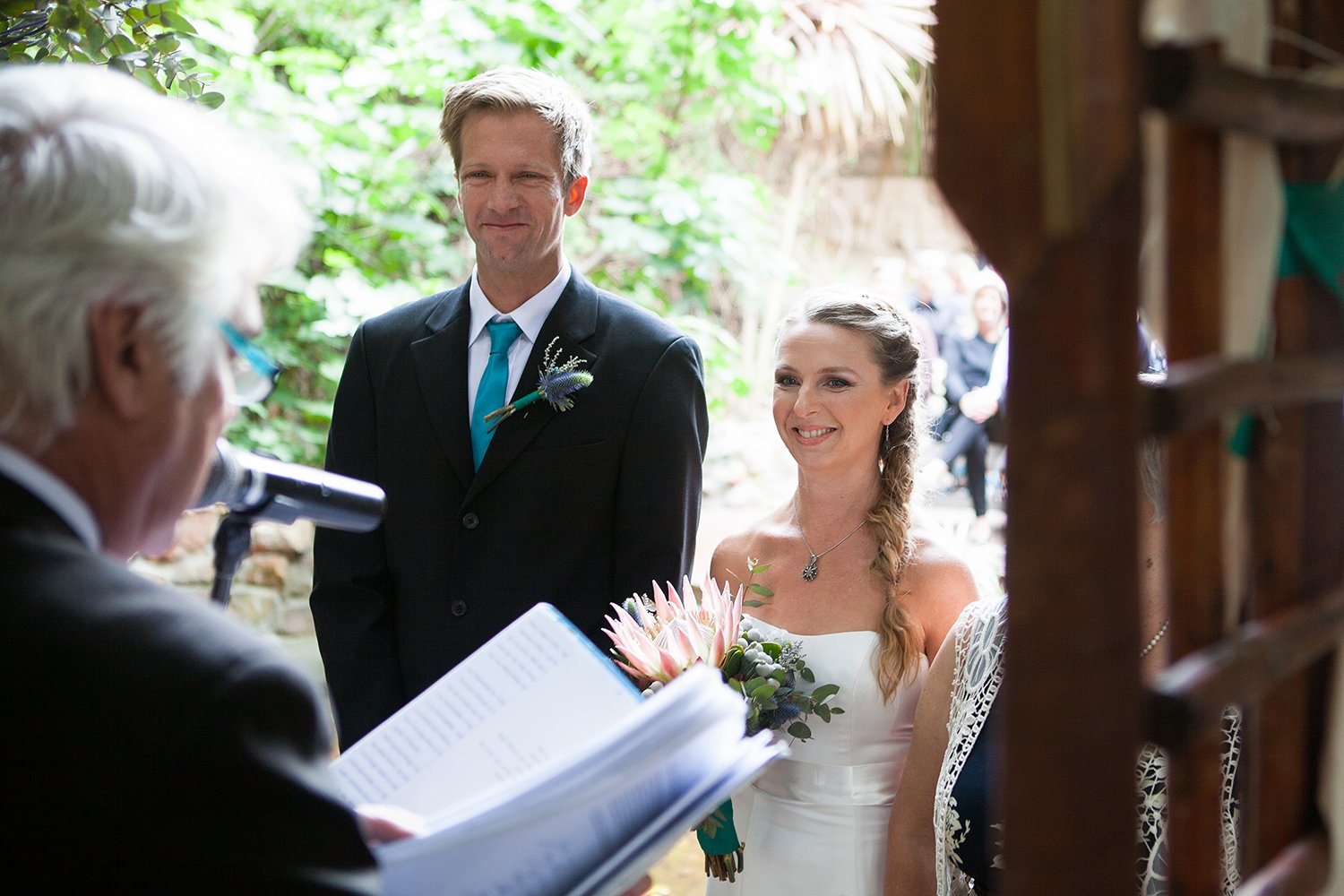 bride and groom during wedding ceremony