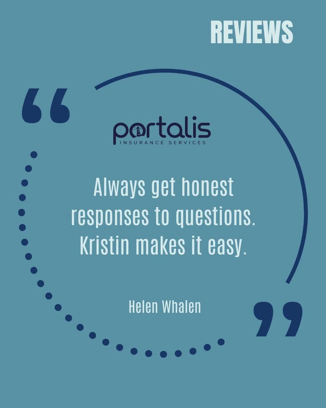 Your feedback means everything to us 💬

If you&rsquo;ve had a positive experience with Portalis Insurance, we&rsquo;d be so grateful if you took a moment to leave us a review. Your words help others feel confident choosing the right coverage, and he