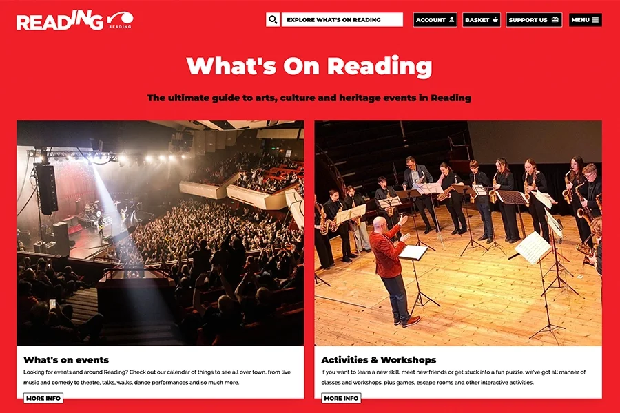 What's On Reading website