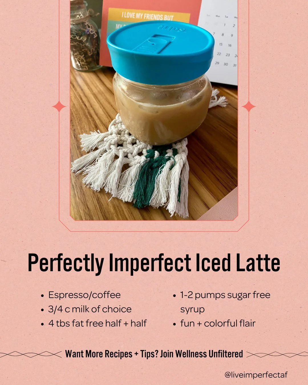 ☕ Meet my go-to summertime pick-me-up: The Perfectly Imperfect Iced Latte! This delicious treat is part of my daily ritual, usually enjoyed after my morning workout as I transition from me time to focusing on my business.⁠
⁠
🌟 Currently obsessing ov