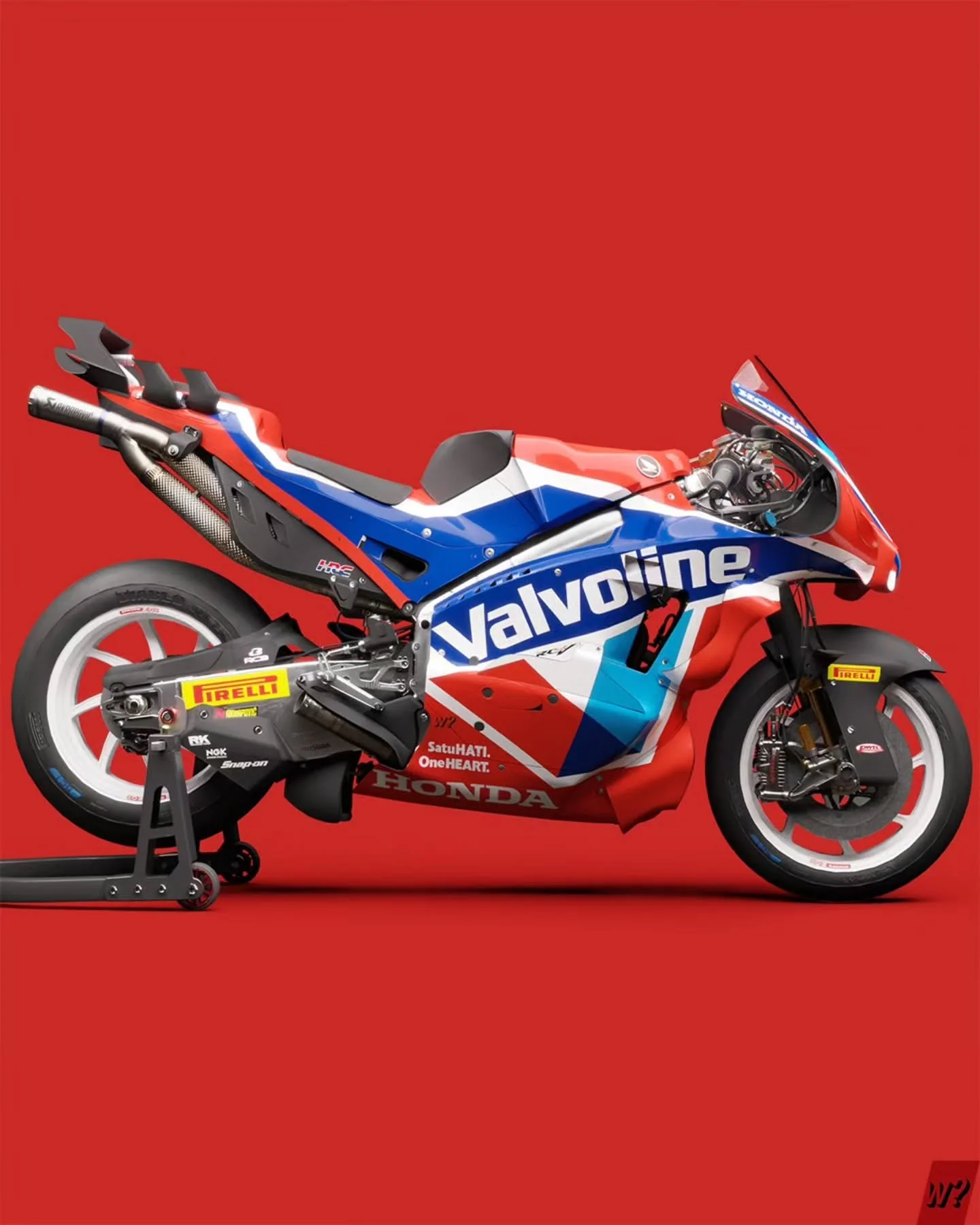 2026 Honda HRC Valvoline livery concept.

I'm currently working in a series of 'Repsol-less' Hondas and what the bikes could look like with a big oil sponsor, without that infamous orange. First one up: Valvoline 

#agv #agvhelmets #helmet #helmetdes