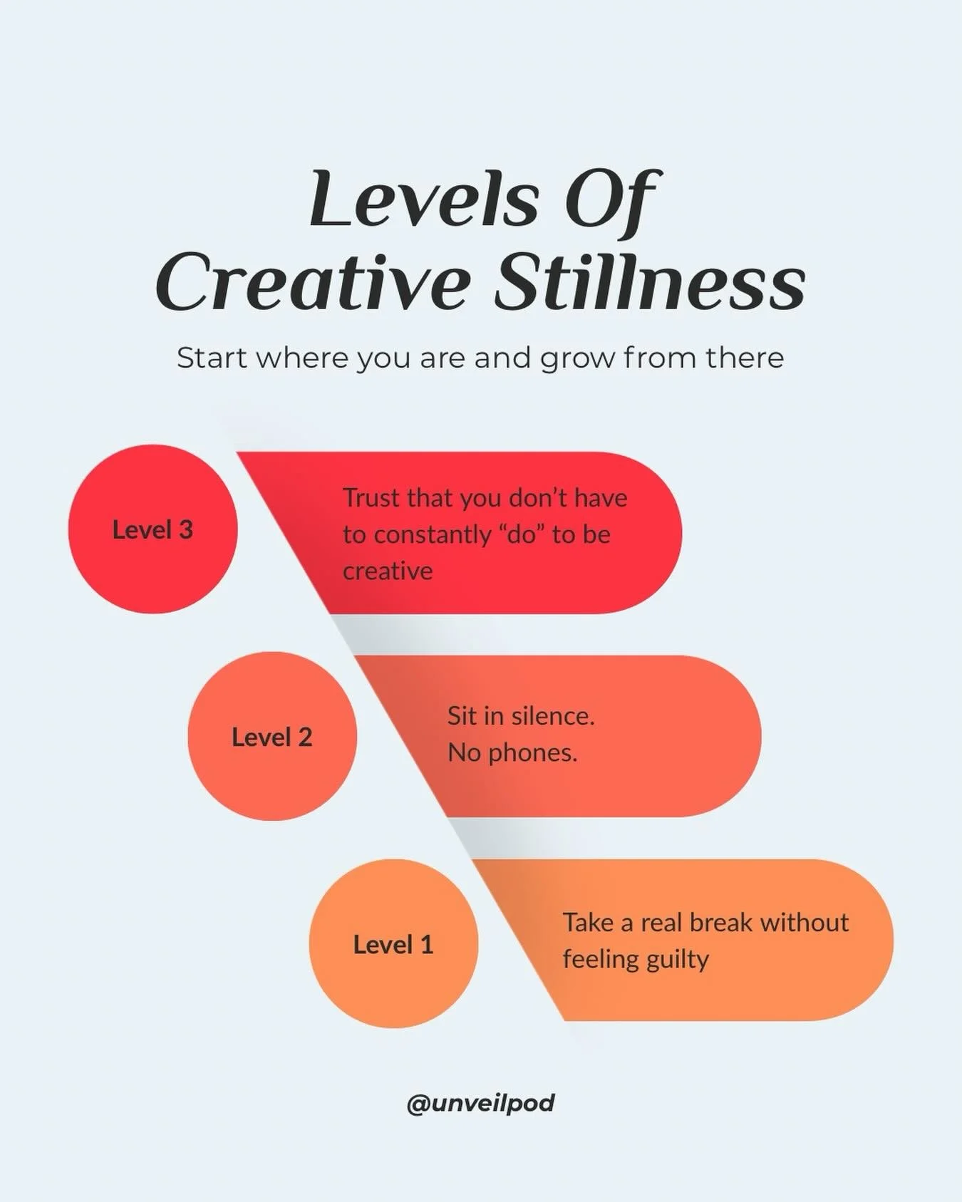 We&rsquo;ve been conditioned to believe that if we&rsquo;re not constantly doing something, we&rsquo;re falling behind.
But creativity also needs space.

Space to breathe.
Space to listen.
Space to exist without pressure.

Stillness isn&rsquo;t lazin