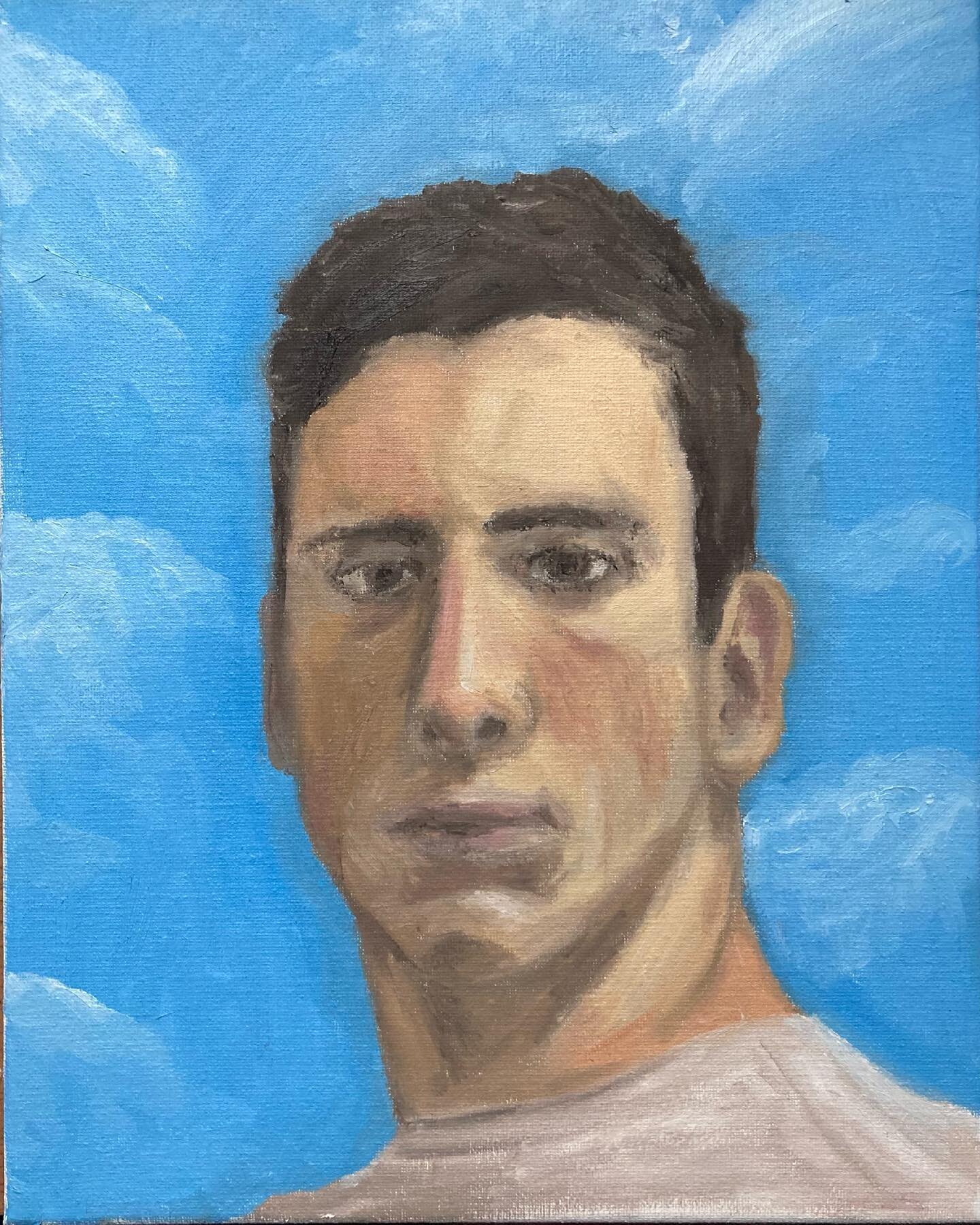 11x14 oil on canvas
I had to make a self portrait and I am glad I did because I feel like this one turned out much better than my previous self portrait. I definitely learned a lot about drawing and painting to help improve this one and I am much mor