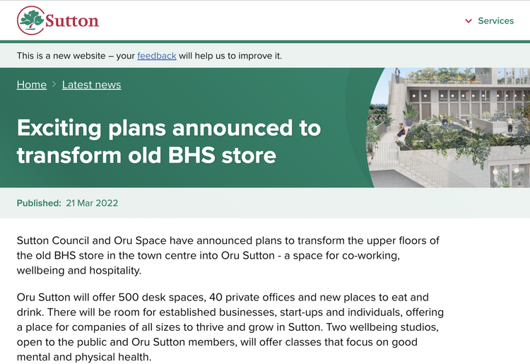 Exciting Plans announced to transform old BHS Store