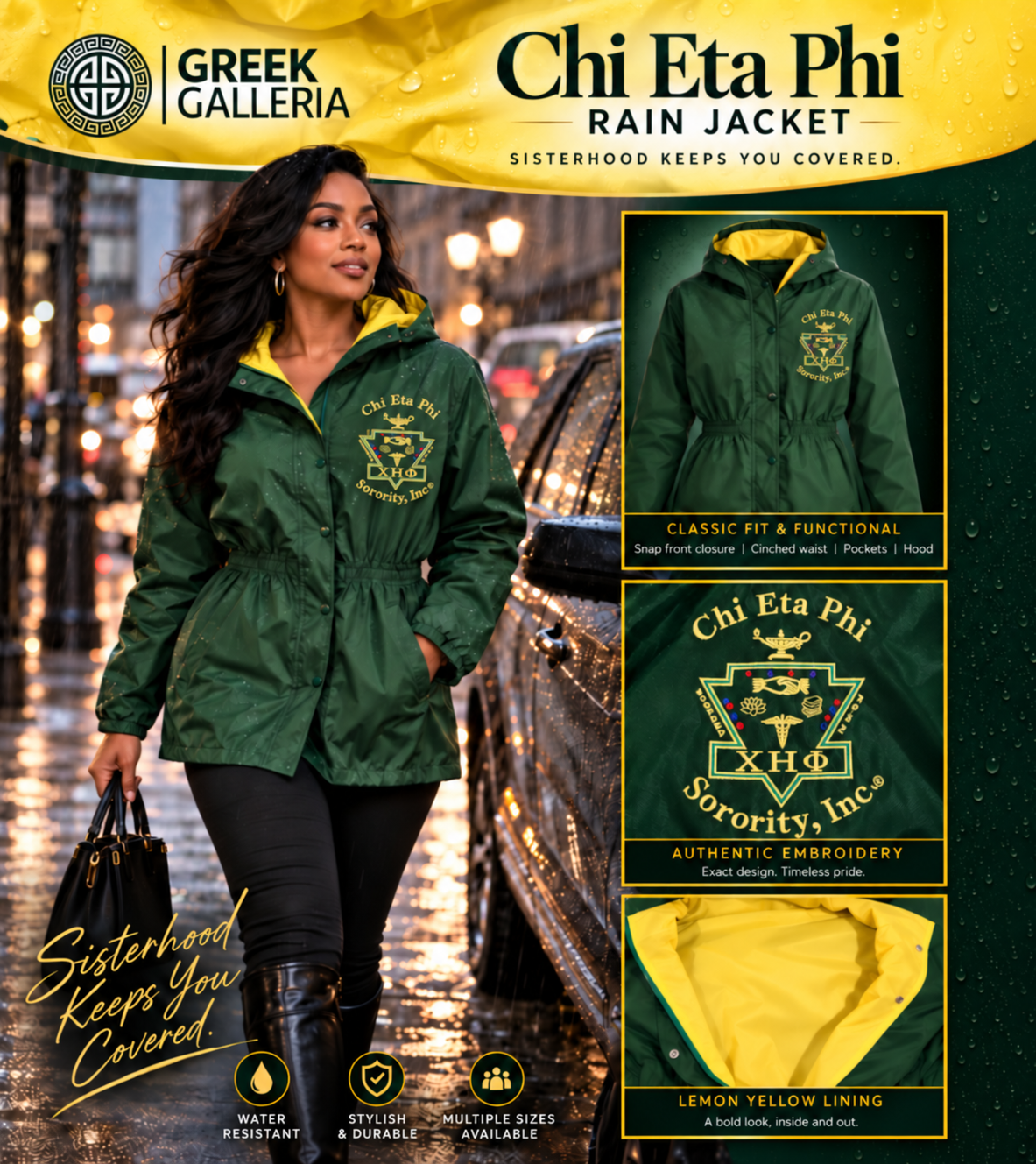 Rainy City Chi Eta Phi Jacket Advertisement.png