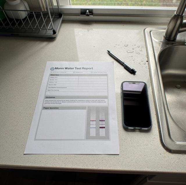 well water bacteria test report showing two positive result lines